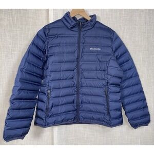 Columbia Heat Seal Men's XL Lake 22 Down Jacket Puffer Blue Lightweight $140